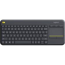 Logitech K400 Plus Wireless Touch TV Keyboard With Easy Media Control and Built-in Touchpad,Windows, Android, Chrome OS, Laptop- Black