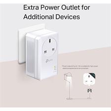 TP-Link TL-PA7017PKIT Gigabit Passthrough Powerline Adapter Starter Kit, Powerline Network Adapters Speed up to 1000 Mbps, 4K Video Streaming & Online Gaming, No Configuration Required, Plug and Play