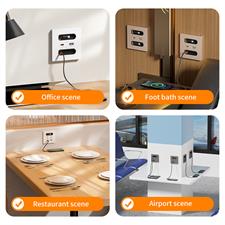 20W Universal Type-C USB Socket Retractable Charging Cable for PC Glass Panel Wall Fast Charging