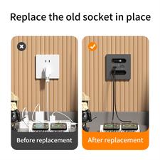 20W Universal Type-C USB Socket Retractable Charging Cable for PC Glass Panel Wall Fast Charging