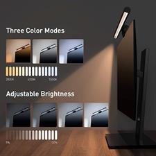 Baseus Monitor Light Bar Monitor Lamp with Touch Control, Dimmable Screen Desk Light Bar with 3 Light Modes, Computer Monitor Light for Home Office, USB Powered LED Desk Lamp Keyboard Light, Black