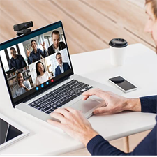 NUROUM V11 2K business webcam with dual mic perfect for hybrid collaboration and live streaming