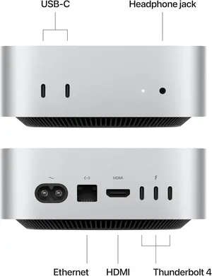 Apple Mac Mini MU9E3 with M4 chip with 10‑core CPU and 10‑core GPU: Built for Apple Intelligence, 16GB Unified Memory, 512GB SSD Storage, Gigabit Ethernet. Works with iPhone/iPad