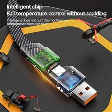 USB C Cable [PD 65W 4 in 1 Fast Charging Cable] Flat Nylon Braided USB C to USB C Charger Cord with Data Transfer, Universal Charging Combo Type C/USB A/L Port, for iPhone/iPad/MacBook/Samsung,1 Meter