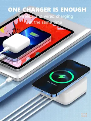 32W Desktop 5 In 1 Wireless Charging Station + QC3.0/ PD 30W CHARGER EU PLUG | LDNIO AW004