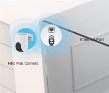 EZVIZ H8c 2K POE IP Outdoor Security Camera, 360° PTZ Home Security, AI-Powered Human Detection, Auto-Tracking, Color Night Vision, Two-Way Talk, Waterproof
