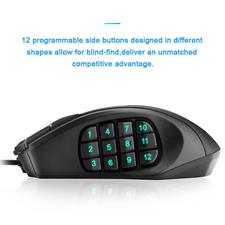 Rytaki R6 Wired Gaming Mouse 16400 DPI Laser RGB Gaming Mice 16 Buttons 16 Million Colors Backlight Programmable Mouse