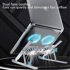 UTHAI C9 Aluminum Alloy Laptop Stand Foldable With Air Cooling Radiator Height Adjustable Storage Rack