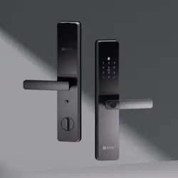 EZVIZ Smart Lock DL05, 7-in-1 Key-less Entry Door Lock, with Fingerprint Access, Multiple Unlock Options, Instant Alerts, Weather-Resistant, Child Safety Privacy Control (DL05-Grey)