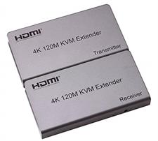 4K 120M HDMI KVM Extender Transmitter Receiver Over Cat5/5e/Cat6 Rj45 Ethernet Cable Support USB Mouse Keyboard Touch