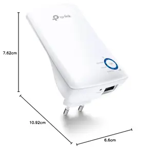 TP-Link TL-WA850RE N300 Wireless Range Extender, Broadband/Wi-Fi Extender, Wi-Fi Booster/Hotspot with 1 Ethernet Port, Plug and Play, Built-in Access Point Mode