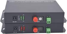 4 Channels HD Video Over Fiber Optic Media Converters - for 1080p 960p 720p CVI TVI AHD HD Camera (with RS485 Data)