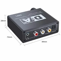 Microware Digital to Analog Audio HiFi Headphone Amplifier, Toslink & Coaxial Mutual Convert，with Volume Control