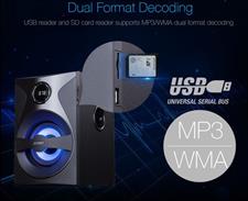 F&D F380X 108 W 2.1 Channel Wireless Bluetooth Multimedia Speaker with Subwoofer Satellite Speaker, Multicolor LED, Remote, NFC, Digital FM & USB, SD Card