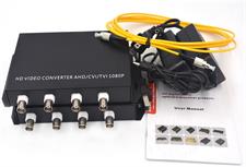 4 Channels HD Video Over Fiber Optic Media Converters - for 1080p 960p 720p CVI TVI AHD HD Camera (with RS485 Data)