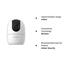 IMOU Ranger 2- 2MP 2D 360° Coverage, AI Human Detection, Privacy Mode, Human Detection,1080P, Built-in Siren,Wireless, Smart Tracking, Privacy Mode, Night Vision, Two-Way Talk, Cloud, White