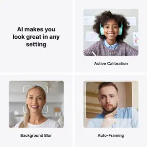Lumina 4K Webcam: Studio-Quality Webcam Powered by AI. Look Great on Every Video Call. Compatible with Mac and PC (Rose Gold)