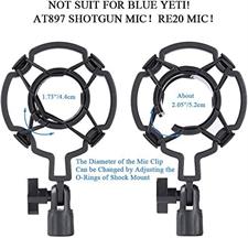HAUEA Professional Adjustable Microphone Stand Microphone Arm with Spider and Adapter for Studio TV Program Recording, Compatible with Blue Yeti Microphone (Microphone Arm)