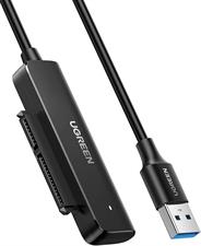 UGREEN USB 3.0 SATA Cable Adapter for SSD and Hard Drives 2.5 Inch External Hard Drive Supports UASP Trim Smart, Compatible with Windows Mac OS Chrome OS Linux 0.5M