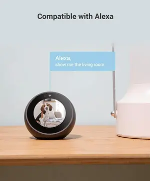 EZVIZ H6c Pro,2K, 3MP [New Generation], WiFi Security Camera, Call Button, Night Vision, Motion Detection, Smart Tracking, Two-Way Audio, Works with Alexa