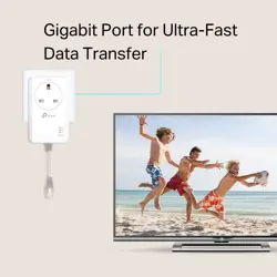TP-Link TL-PA7017PKIT Gigabit Passthrough Powerline Adapter Starter Kit, Powerline Network Adapters Speed up to 1000 Mbps, 4K Video Streaming & Online Gaming, No Configuration Required, Plug and Play