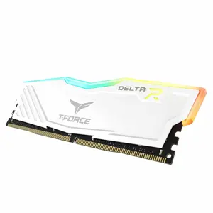 TeamGroup T-Force Delta RGB 16GB 3200MHz (3200MT/s) CL16 White DDR4 Desktop Gaming Memory, Metal Heatsink, ARGB Motherboard Sync, XMP 2.0, for Intel/AMD CPU, High Performance Low Latency RAM Module