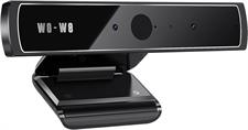 wo-we Windows Hello Face Recognition Webcam for Fast and Anti-Hacking Connection with Windows 10, Business IR Webcam with Dual Microphone Used for Video Conference, Streaming, Recording - RGB 720 Black
