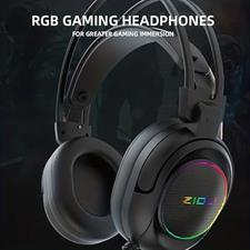 ZIDLI L4 PRO RGB USB Gaming Headset - 7.1 surround sound Headphone USB - RGB Side LED With Mic For PC/PS | Black