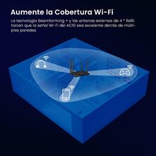 Tenda AC10 Smart Gigabit Wi-Fi Router AC1200 Dual Band High Speed Wireless Internet Router Long Range Coverage Parental Control Beamforming+ MU-MIMO + Smart WiFi App Management