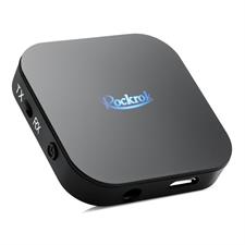 Square : Bluetooth 4.1 Transmitter and Receiver, Rockrok 3.5mm Wireless Audio Adapter/Kit for Headphone Speakers TV PC MP3/MP4 Car Stereos System-APTX Low Latency