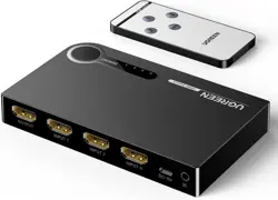 UGREEN HDMI Switch 3 in 1 Out 4K HDMI Splitter with Remote Supports HDR CEC 3D HDCP1.4 HDMI 3 Port Box Hub 4K 30Hz, Compatible with Switch/Switch 2 PS5 PS4 Xbox Fire Stick Apple TV PC