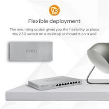 Zyxel 8-Port 2.5G Multi-Gigabit Unmanaged Switch for Home Entertainment or SOHO Network [MG-108]