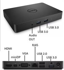 Dell WD15 Monitor Dock 4K with 130W Adapter, USB-C,Dual Display (Used)