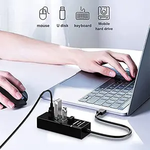 Enligne 4 Port USB HUB 1.2 Meter Cable Length SuperSpeed 3.0 High-Speed Multiport Slim USB Hub