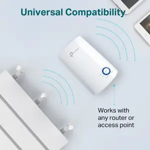 TP-Link TL-WA850RE N300 Wireless Range Extender, Broadband/Wi-Fi Extender, Wi-Fi Booster/Hotspot with 1 Ethernet Port, Plug and Play, Built-in Access Point Mode