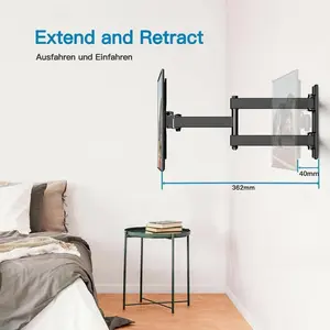 PERLESMITH PSSFK1 TV Wall Bracket for Most 13-42 Inch TVs, 20kg Weight Capacity Max VESA 200x200mm, Solid and Sturdy TV Bracket with Swivel Tilt 