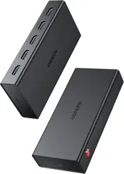 UGREEN HDMI Splitter 1 in 4 Out 4K@60Hz HDMI 2.0 Splitter 18 Gbps 1x4 Only Mirror Screen Support EDID HDCP 2.2/1.4 3D HDR Compatible with Apple TV Blu-Ray Monitor Xbox PS5/4 Switch Projector