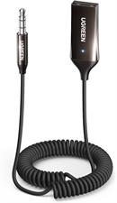 UGREEN Bluetooth 5.3 Adapter for Car Aux Input - Receiver with Built-in Mic for Hands-Free Calls, Compatible with Car Speaker and Home Audio