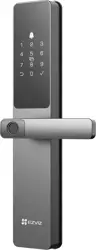 EZVIZ Smart Lock DL05, 7-in-1 Key-less Entry Door Lock, with Fingerprint Access, Multiple Unlock Options, Instant Alerts, Weather-Resistant, Child Safety Privacy Control (DL05-Grey)