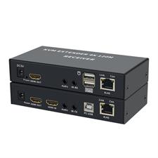 KVM Extender 4K 120M Receiver,4K HDMI KVM Extender Over cat5e/6 ethernet Cable 120M HDMI USB Extender Video Audio Transmitter Receiver Support Keyboard Mouse