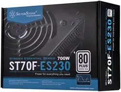 SilverStone SST-ST70F-ES230 - Strider Essential Series, 700W 80 Plus 230V EU ATX PC Power Supply, Low Noise 120mm