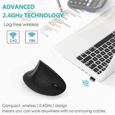 Wireless Ergonomic Mouse, Jelly Comb Rechargeable 2.4G Bluetooth Vertical Mouse Switch to 3 Devices Optical Mice with 6 Buttons 3 Adjustable DPI Levels for Laptop, PC, MacBook, Notebook
