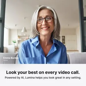Lumina 4K Webcam: Studio-Quality Webcam Powered by AI. Look Great on Every Video Call. Compatible with Mac and PC (Rose Gold)
