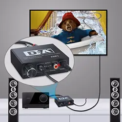 Microware Digital to Analog Audio HiFi Headphone Amplifier, Toslink & Coaxial Mutual Convert，with Volume Control