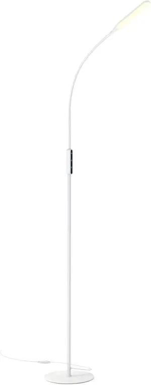 LED Floor Lamp with 3 Color Temperatures & 5 Brightness Levels, Gladle Dimmable Tall Bright Light for Living Room Bedroom Office, Adjustable Minimalist Reading Standing Lamp Works with Smart Plug
