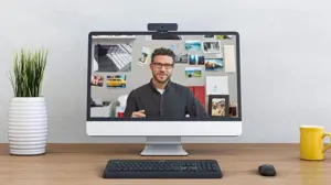 Logitech C925-E Webcam, HD 1080p/30fps Video Calling, Light Correction, Autofocus, Clear Audio, Privacy Shade, Works with Skype Business, WebEx, Lync, Cisco, PC/Mac/Laptop/Macbook (Renewed)