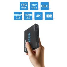 EZCOO HDMI Splitter 1x2 4K 60Hz 4:4:4 18Gbps HDR Dolby Vision HDCP 2.2, Audio Breakout SPDIF Optical 5.1CH