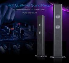 F&D T200X 140 W 2.1 Channel Soundbar Cum Tower Speaker Wireless Bluetooth Multimedia TV Speaker with Multicolor LED Display, Remote, Digital FM & USB