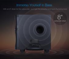 F&D T200X 140 W 2.1 Channel Soundbar Cum Tower Speaker Wireless Bluetooth Multimedia TV Speaker with Multicolor LED Display, Remote, Digital FM & USB