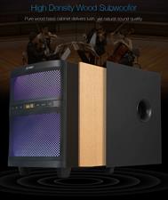 F&D T200X 140 W 2.1 Channel Soundbar Cum Tower Speaker Wireless Bluetooth Multimedia TV Speaker with Multicolor LED Display, Remote, Digital FM & USB